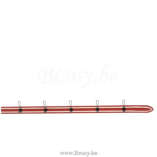 J Line Jline Kapstok Ski 5 Haken Hout Rood Wit
