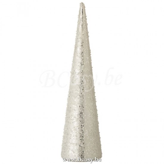 J Line Jline Cone Pearl Glass White Silver Large christmas