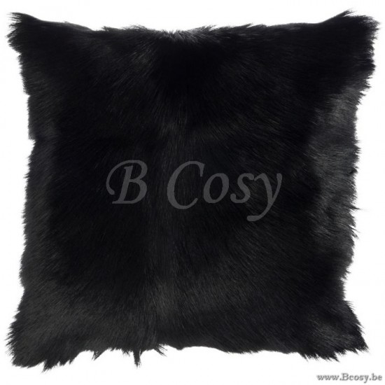 Jline Coussin fourrure noire