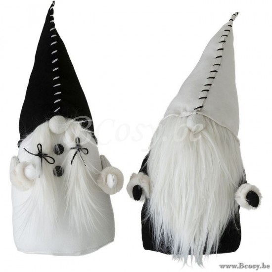 peres noël Jolipa Jline Pere Noel Textile Noir Blanc Large Assortiment De 2