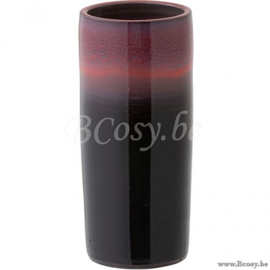 vases Jolipa Jline Vase Bord Ceramique Rouge Noir Small