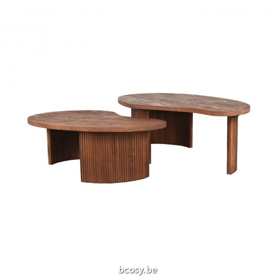 LABEL51 Salontafel Timon Espresso Mangohout 100 cm.