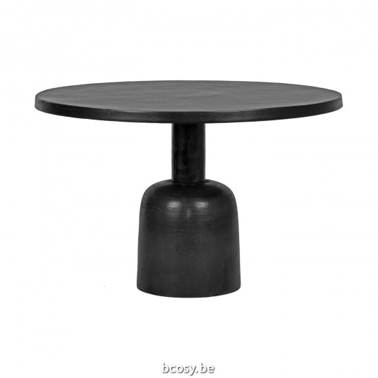LABEL51 Tables basse Wink Noir Métal 70 cm Rond.