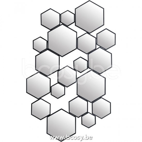 Lifestyle94 DIVIDED MIRROR HEXAGON BLACK LARGE Lifestyle 144831 Lifestyle94 144831 LFS 144831