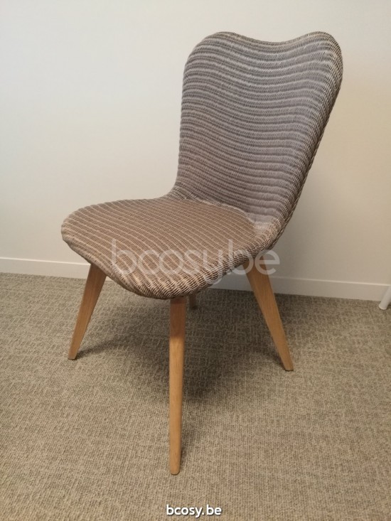 Vincent Sheppard Chaise Lily base chêne Lily Chaise Cadre en Bois Chêne naturel Lloyd Loom Nacré.