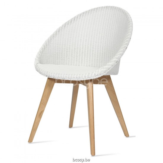 Vincent Sheppard JACK Esstischstuhl - Eiche Jack Stuhl Rahmen aus Eiche Natur Holz Schnee Lloyd Loom.
