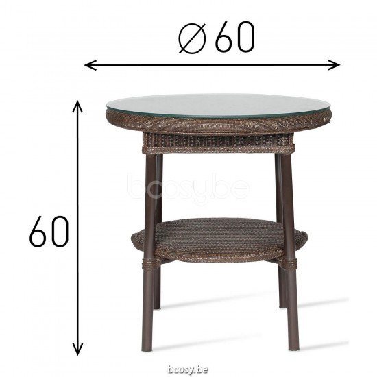 Vincent Sheppard Table d'appoint Avignon Avignon Table d'appoint ronde de jardin Lloyd Loom Oyster.