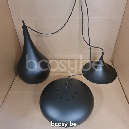 Marckdael pendel Madison Marckdael 9031-1SA-SB-SC-BG Contemporal zwart pendel H max 120cm VVD VDV Verlichting van Dijck Dyck Markdaal.