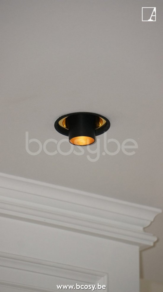 Authentage AUR801LTR AUREOLE inbouwspot GU10 Black Authentage Indoor inbouwspots.