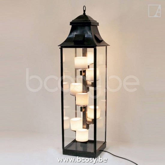 Feluce FEL-017-INT Feluce Bronzen vloerlamp met kaarsen LED landelijke stijl.