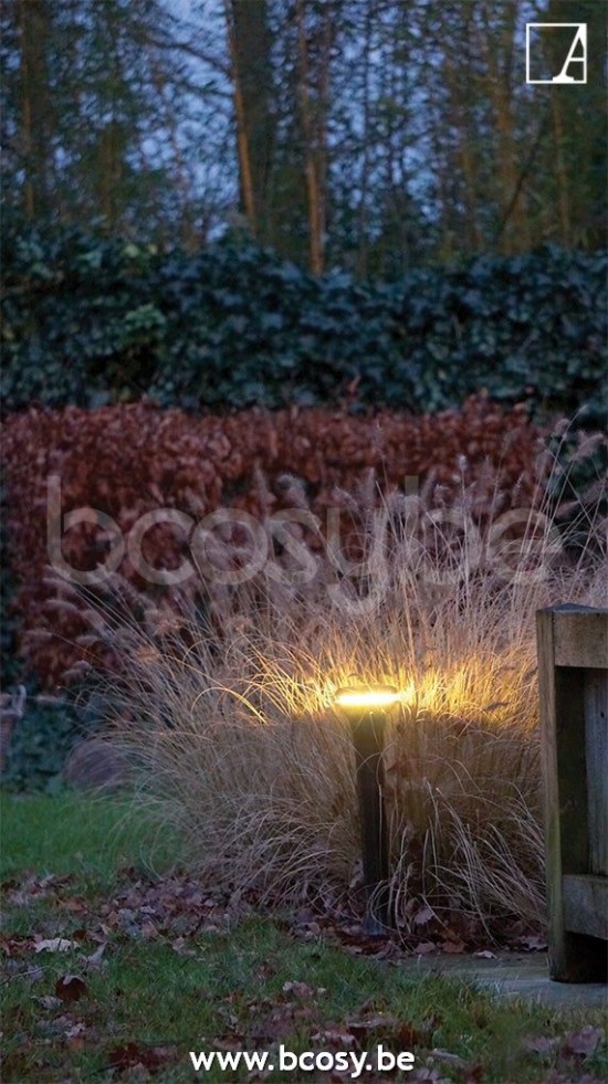 Authentage GAL0036P2 Authentage GALED Bollard Post light Bronze Authentage Outdoor Garden Lampposts Lichting.