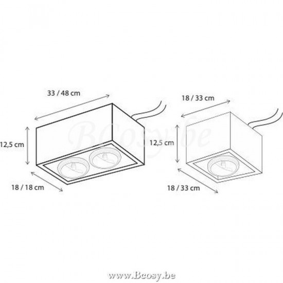 Authentage QCE0L1U18 Authentage Q-BRI Plafonnier ceiling lamp light G53 Bronze Authentage ceiling lights.
