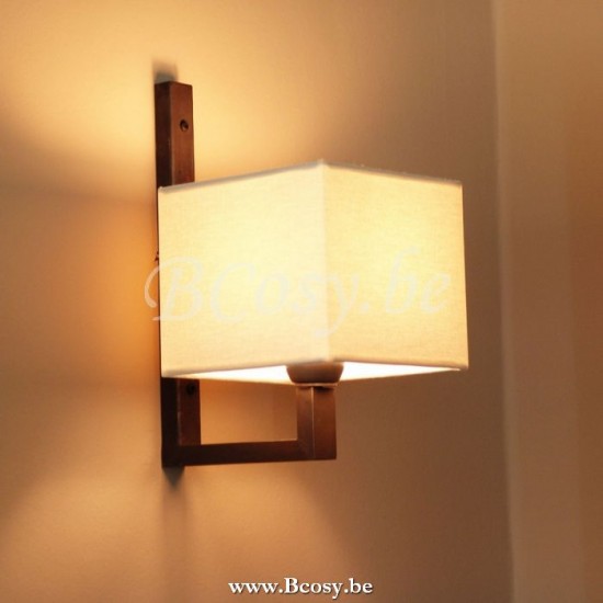 Feluce FEL-052-24-BC Feluce Wandlamp kapje landelijk, brons, nikkel, chroom.