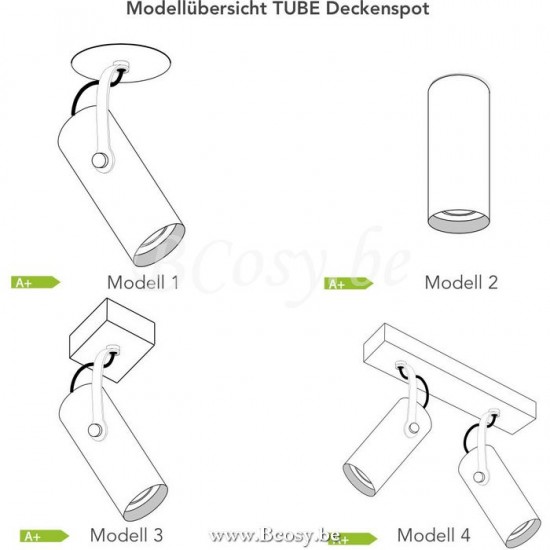 Authentage TBL001C15 Authentage TUBELUM spot light projector GU10 Bronze Authentage Surface mounted spotlights.