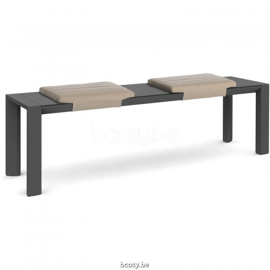 Diphano Metris tuinbank 160x39 Aluminium Lava Frame.