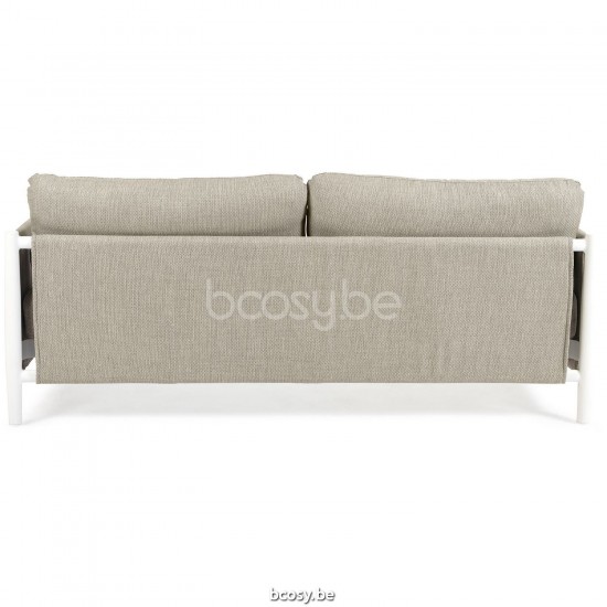 Diphano Switch Chaise longue 2,5 places empilable tissu ensemble de coussins inclus Cadre Aluminium blanc Tissu imperméable S.