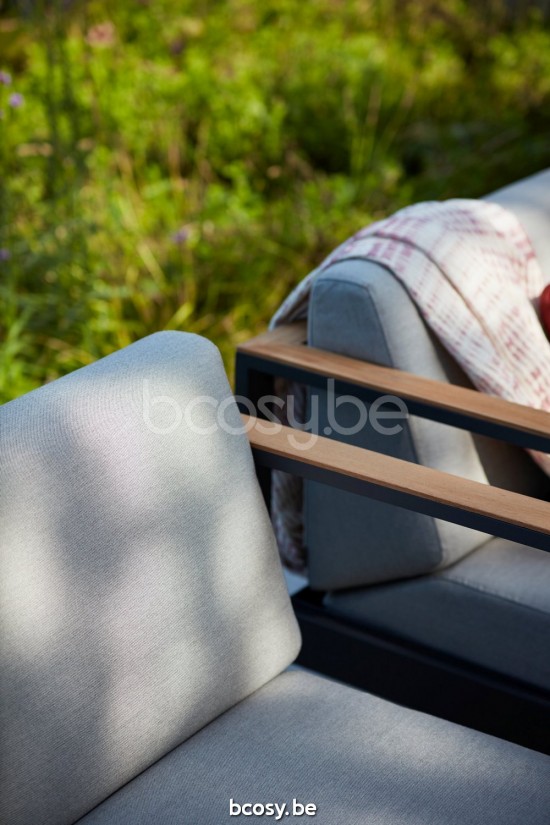 Diphano Landscape salons de jardin détente 1 place avec accoudoir en teck Aluminium Lava All Weather Brown Mêlé Accoudoirs en.