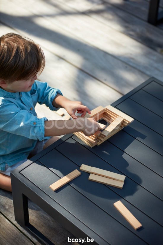 Diphano Landscape Modular mittlere Fußstütze Aluminium Lava Gestell Stoff All Weather Brown Mêlé.