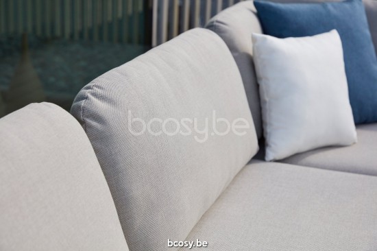 Diphano Diamond Combiné empilable (2x Fauteuil de jardin + 2-places) ensemble de coussins inclus Cadre Aluminium blanc Tissu .