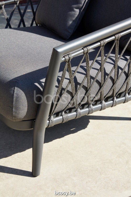 Diphano Diamond garden outdoor lounge sets PCA Lava Rope Charcoal 14mm.