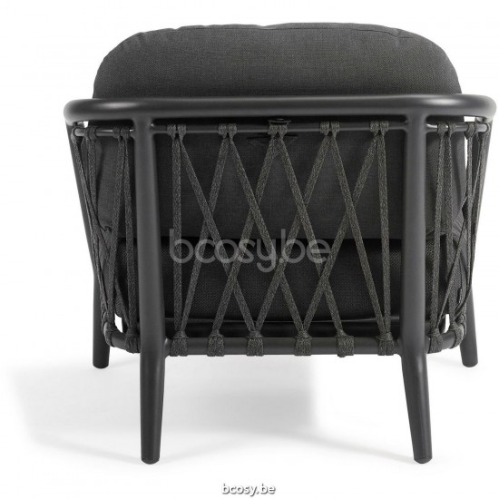 Diphano Diamond Lit de bain empilable ensemble de coussins inclus Cadre Aluminium Lava Tissu Combo Seal Brown - Chestnut cord.