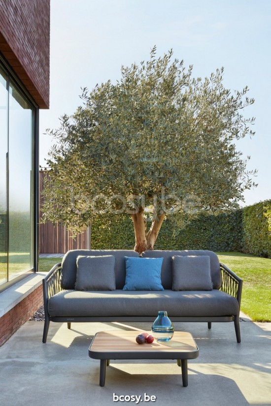 Diphano Diamond Modular Loungesets 2zit Aluminium Lava touw Houtskool 14mm.