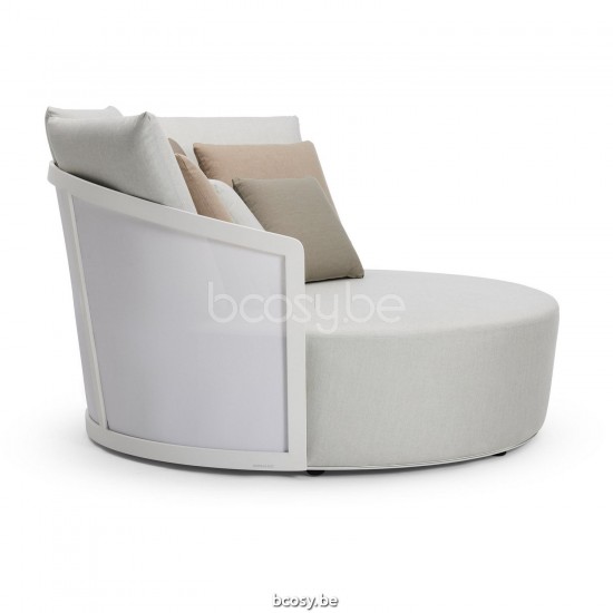 Diphano Cielo dagbed inclusief kussenset Aluminium Wit Frame StofCombo Batyline White - Shine.