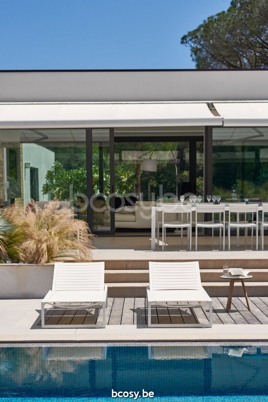 Diphano Metris Chaise de jardin empilable Cadre Aluminium blanc.