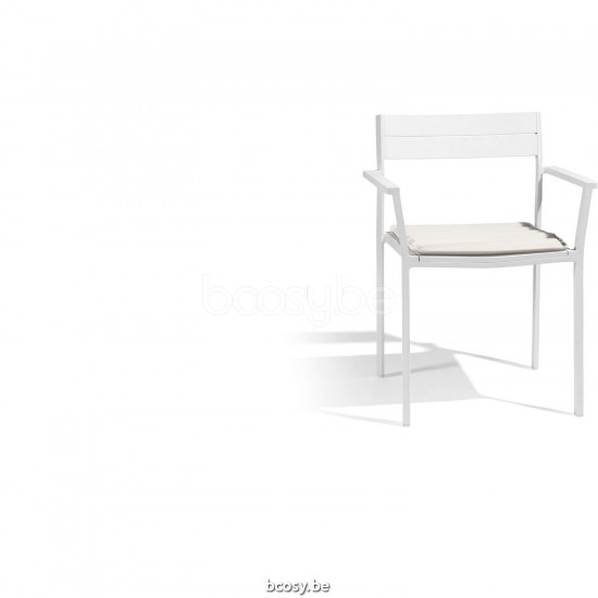 Diphano Metris Stapelbare tuinstoel Aluminium Wit Frame.