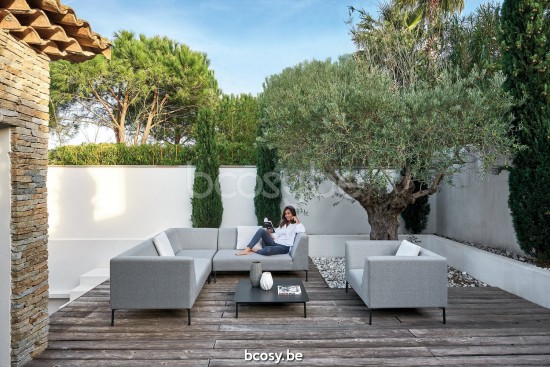 Diphano Coast lounge stoel Aluminium Lava Frame Stof Weersbestendig Silver.