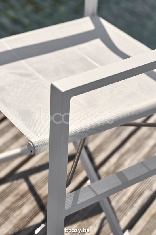 Diphano Alexa Regisseurstoelen Aluminium Wit enkele laag Batyline Wit.