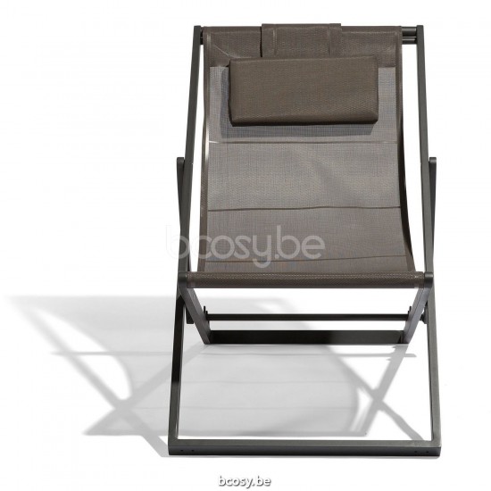 Diphano Alexa opvouwbare strandstoel Aluminium Lava Frame Stof enkele laag Textylene Kwarts.