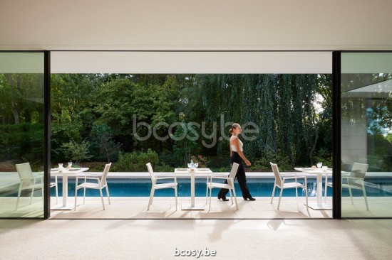 Diphano Selecta Tuinarmstoelen Aluminium Wit enkele laag Batyline Wit.