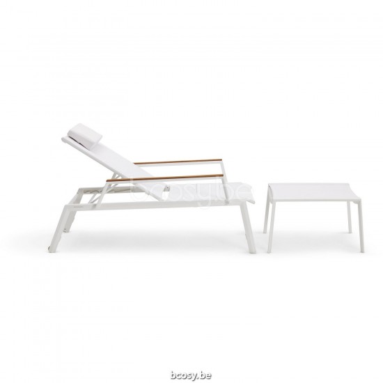 Diphano Selecta Fußhocker Aluminium Weiß Gestell Stoff Einschichtige Batyline Weiss.