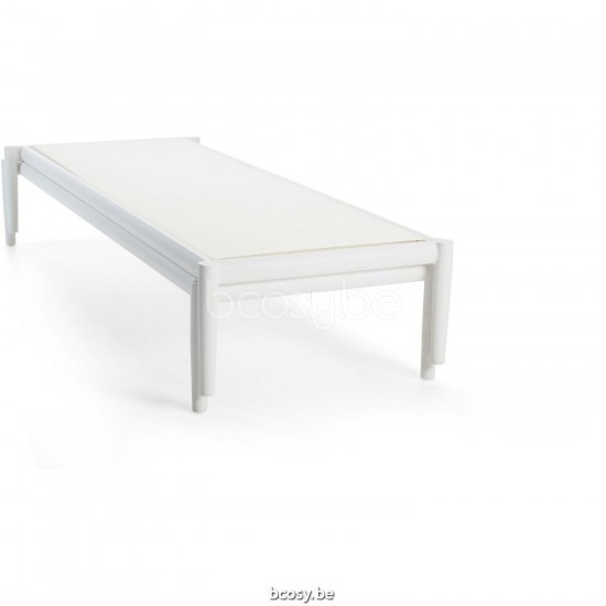 Diphano Switch Stapelbaar ligbed Aluminium Wit Frame Stof Batyline Wit.