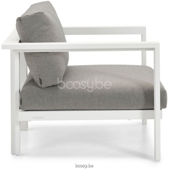 Diphano Cubic Stapelbare sunlounger Aluminium Wit Frame.