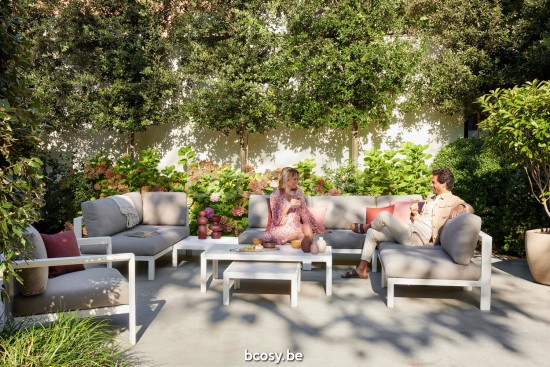 Diphano Cubic Loungesets 1zit Aluminium Wit.