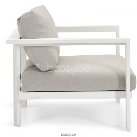 Diphano Cubic Stapelbare sunlounger Aluminium Wit Frame.