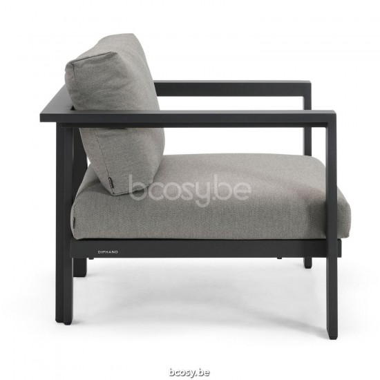 Diphano Cubic Stapelbare sunlounger Aluminium Lava Frame.