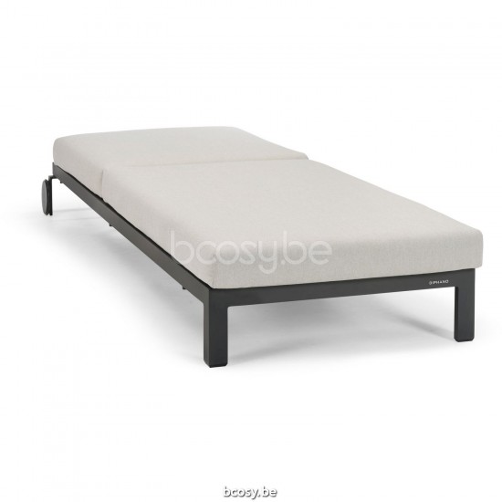 Diphano Cubic Chaise longue empilable à roulettes Cadre Aluminium Lava.