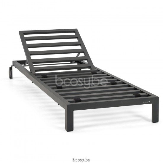 Diphano Cubic Stackable Sunlounger with wheels Optional cushion set Aluminium Lava Frame.