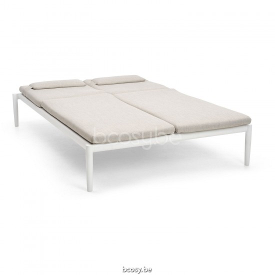 Diphano SWITCH Double sun loungers for 2 people PCA White Batyline White.