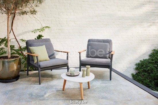 Diphano Ray garden outdoor lounge sets PCA Lava Rope Graphite 5mm.