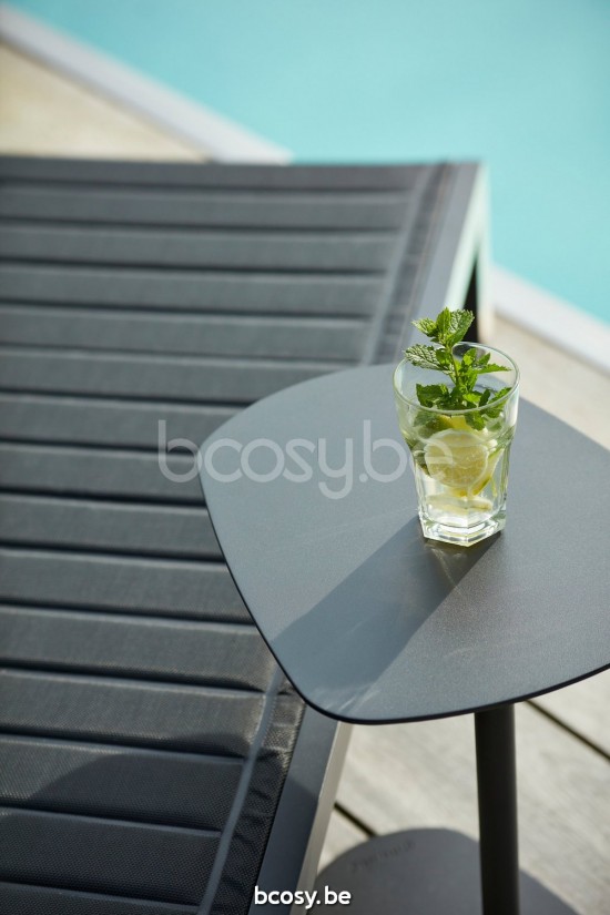 Diphano Easy-Fit Beistelltisch ellips B (42x34) Aluminium Lava Gestell.