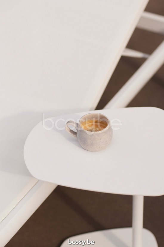 Diphano Easy-Fit bijzettafel ellips B (42x34) Aluminium Wit Frame.