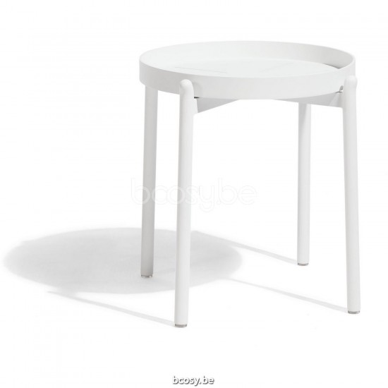 Diphano Omer tray table C (45xR) Aluminium White Frame.