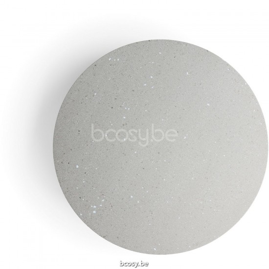 Diphano Ray salontafel S 100xR (33,5h) Naturel Teak Frame Tafelblad keramisch Fossil 9 mm opgelegd.