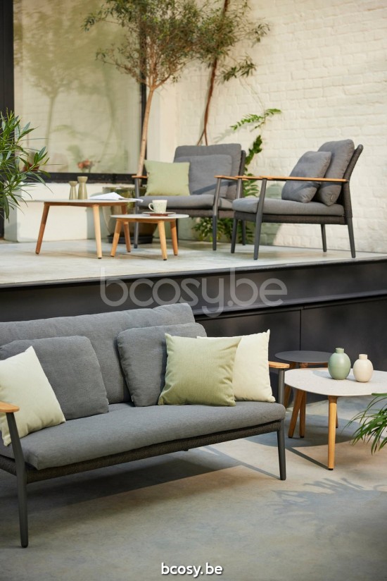 Diphano Ray garden outdoor coffee tables A 60xR (28,5h) Natural Teak.