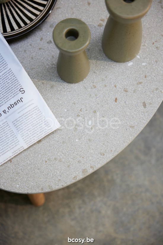 Diphano Ray garden outdoor coffee tables S 80xR (35,5h) Natural Teak.