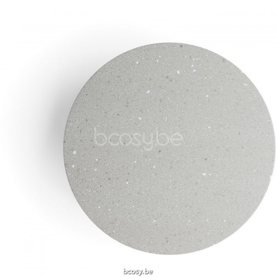 Diphano Ray salontafel A 60xR (28,5h) Aluminium Lava Frame Tafelblad keramisch Fossil 9 mm opgelegd.